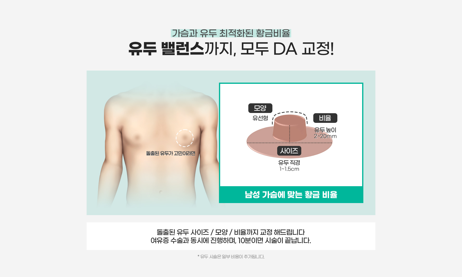 가슴과 유두 최적화된 황금비율 유두 밸런스까지, 모두 Da 교정!